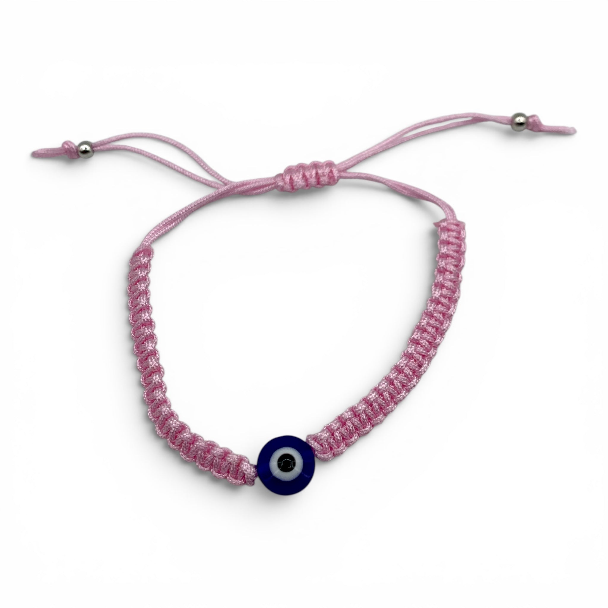 Bracelet - The Eye on Pink Thick String Adjustable